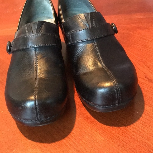 Dansko black leather clogs shoes size 38 - Picture 3 of 15